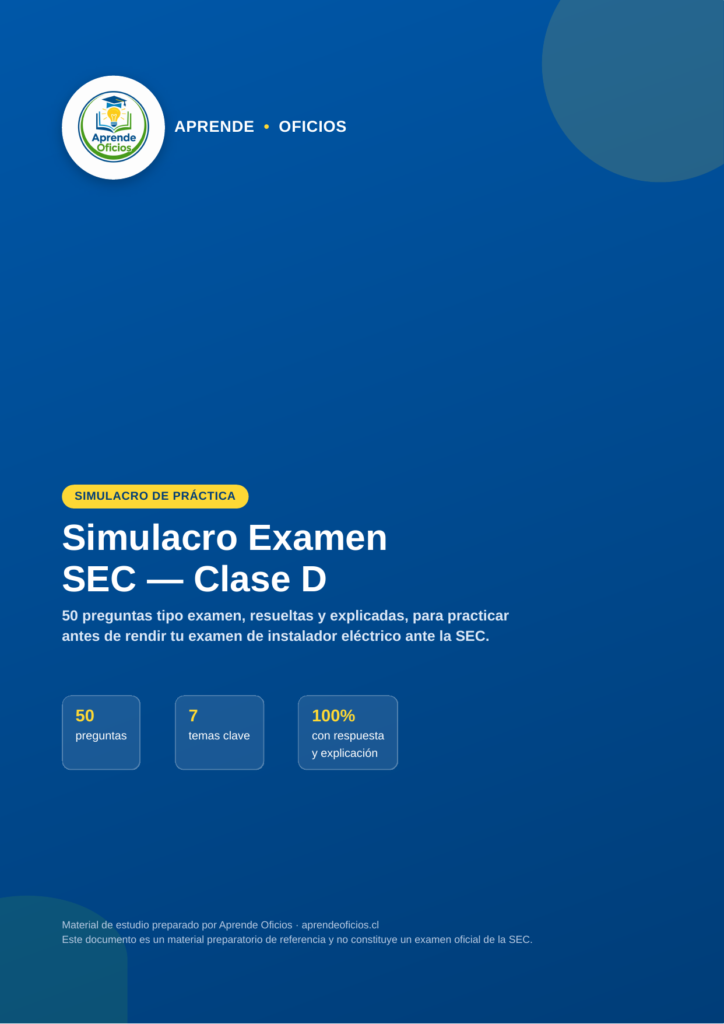 Simulacro Examen SEC Clase D – 50 Preguntas Resueltas (PDF)